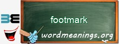 WordMeaning blackboard for footmark